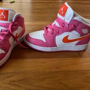 Jordan 1 pinksicle & safety orange (GS)